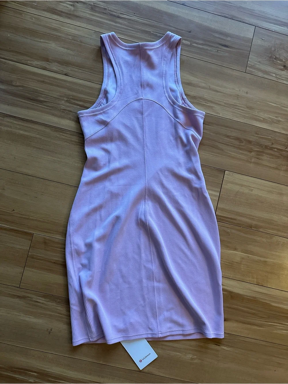 lululemon athletica Light Pink Ribbed Midi Tank Dress